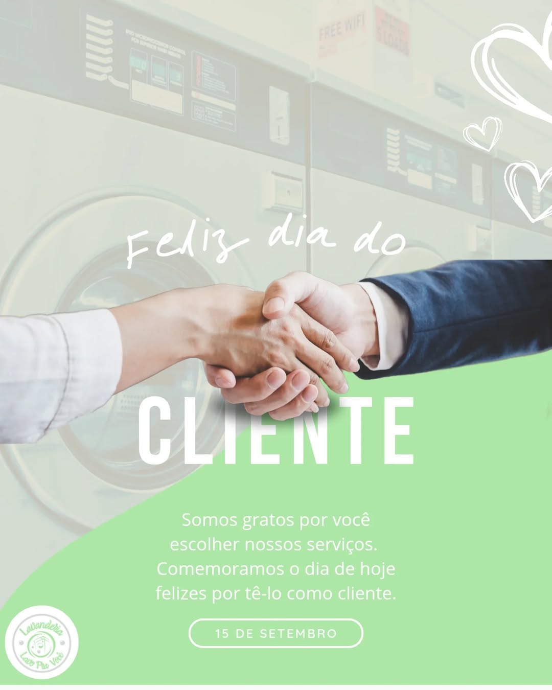 Imagem de serviços da lavanderia dia do cliente post